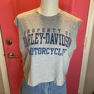 Cropped Harley Davidson Muscle Tank